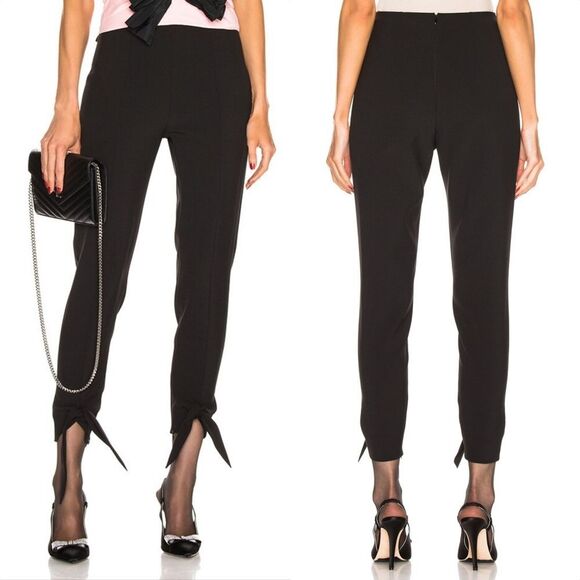 Carmen March High Waisted Skinny Tie Pant in Black - Picture 2 of 13